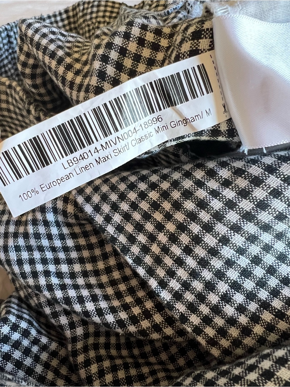 Quince 100% European Linen Maxi Skirt Gingham - Picture 9 of 9